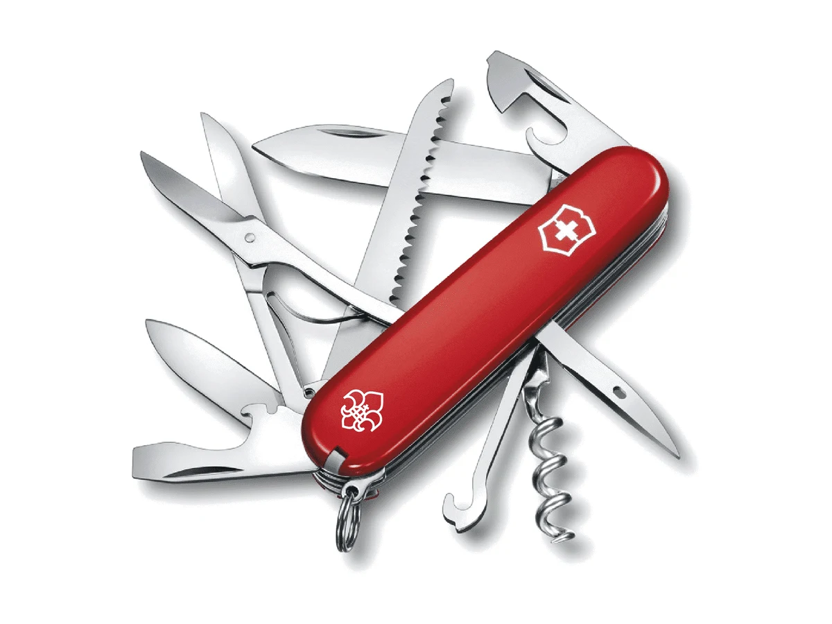 Magyar Cserkészszövetség — Victorinox Huntsman, logózott céges ajándék látványterv